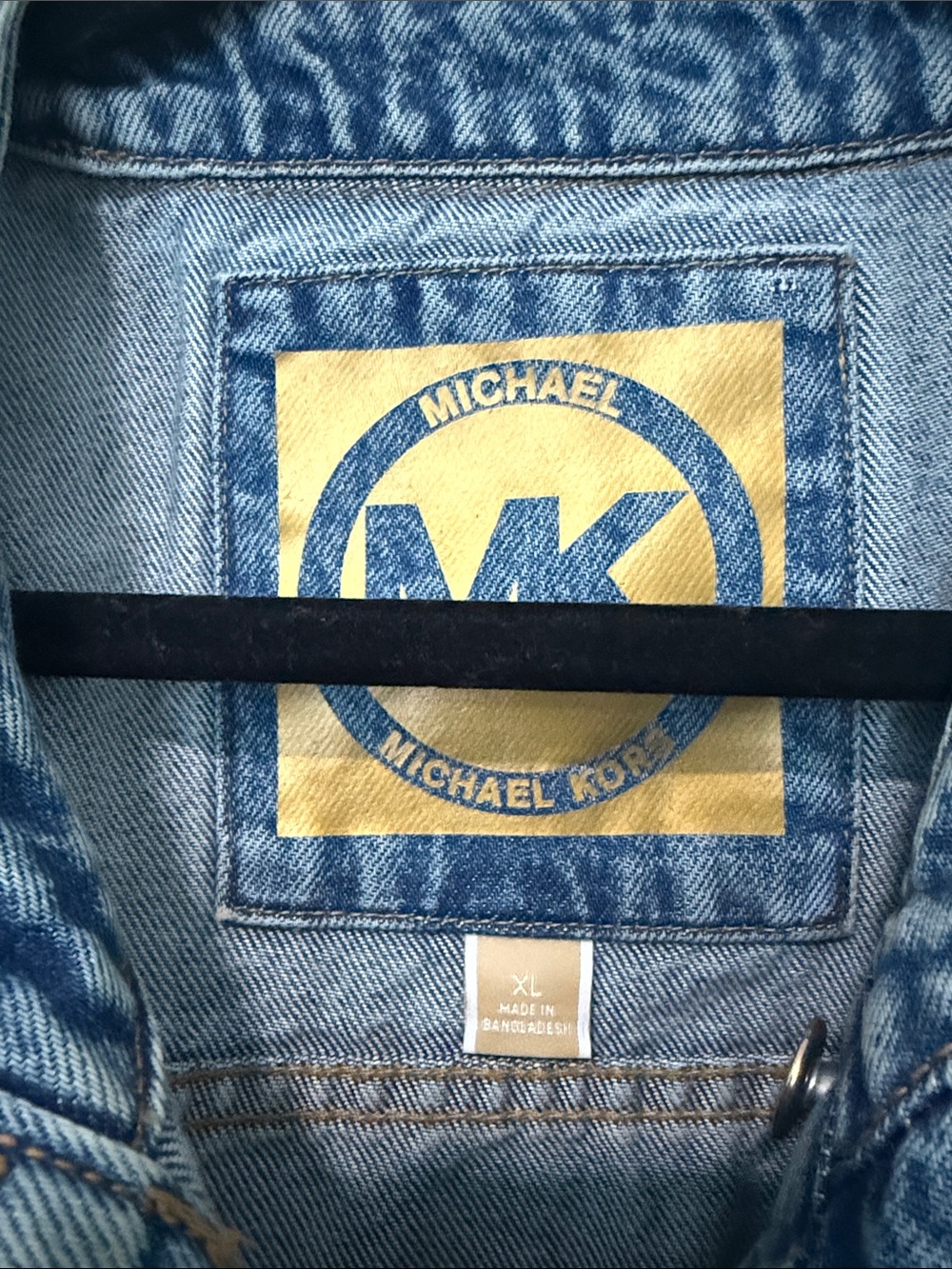 Michael Kors Light Blue Denim Round-Neck Jean Jacket - Picture 4 of 4